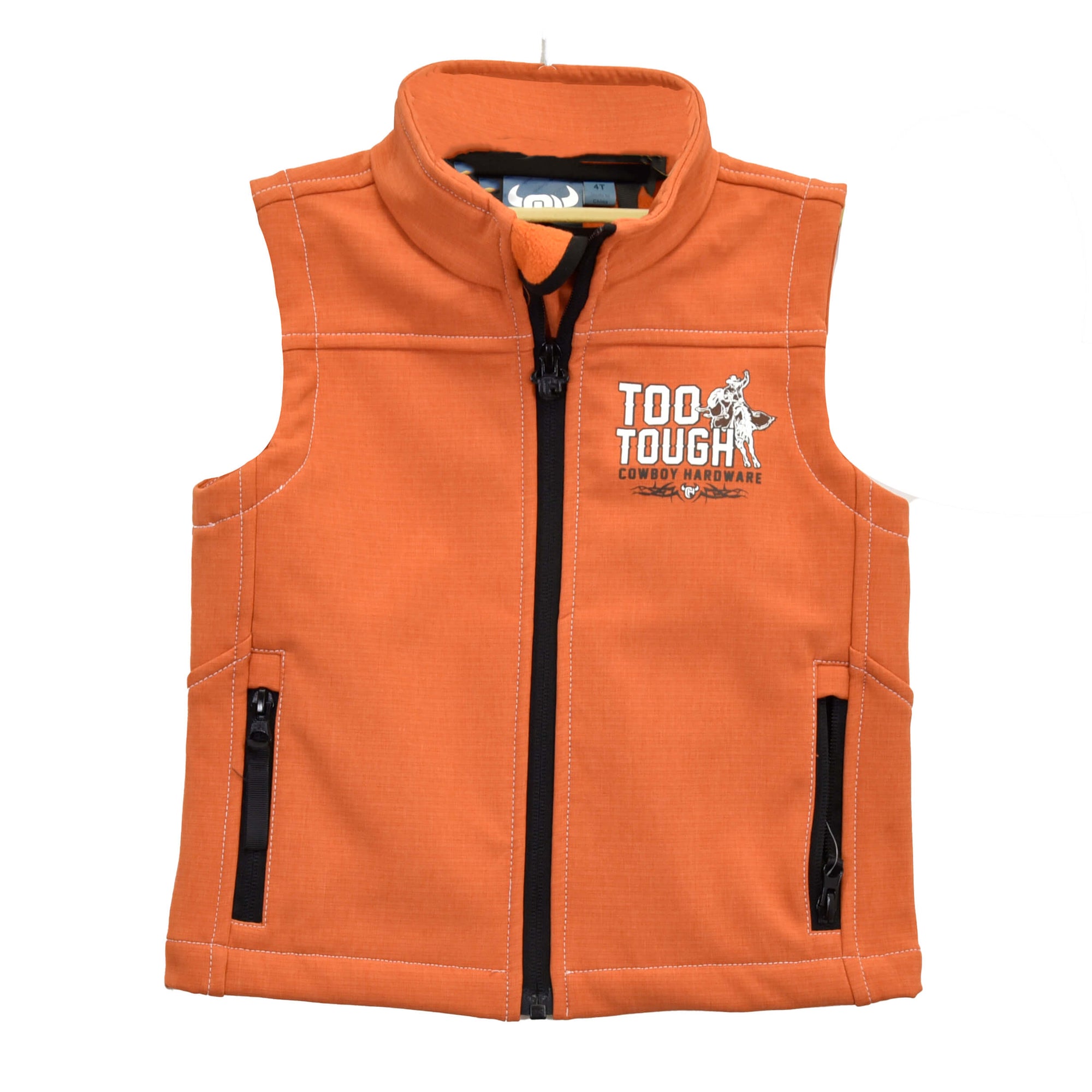 Infant/Toddler Boy's Too Tough Burnt Orange Poly Shell Vest from Cowboy Hardware