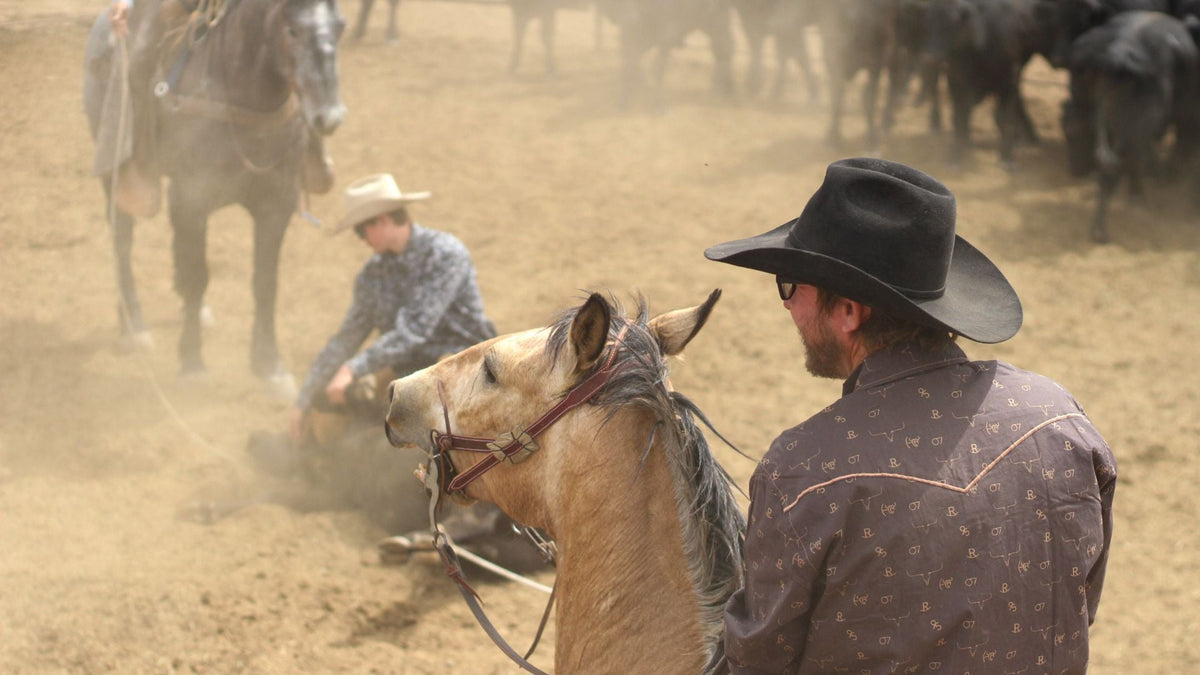 Cowboys roping in men's western shirts from Cowboy Hardware