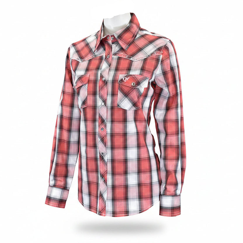 Women's CH Coral "Hombre w/Cross" Long Sleeve Western Shirt