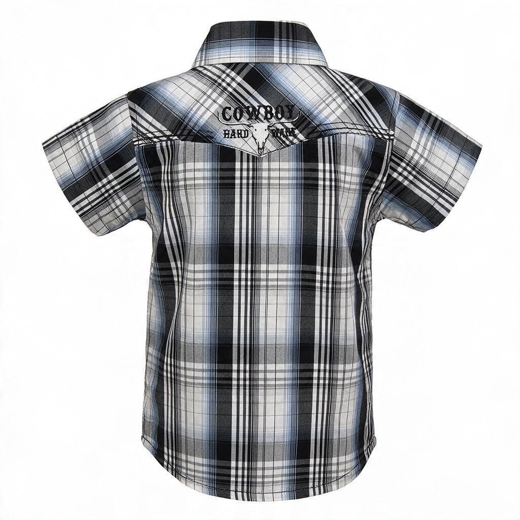 Youth Boy's CH Black "Hermosillo Gradient" Short Sleeve Western Shirt