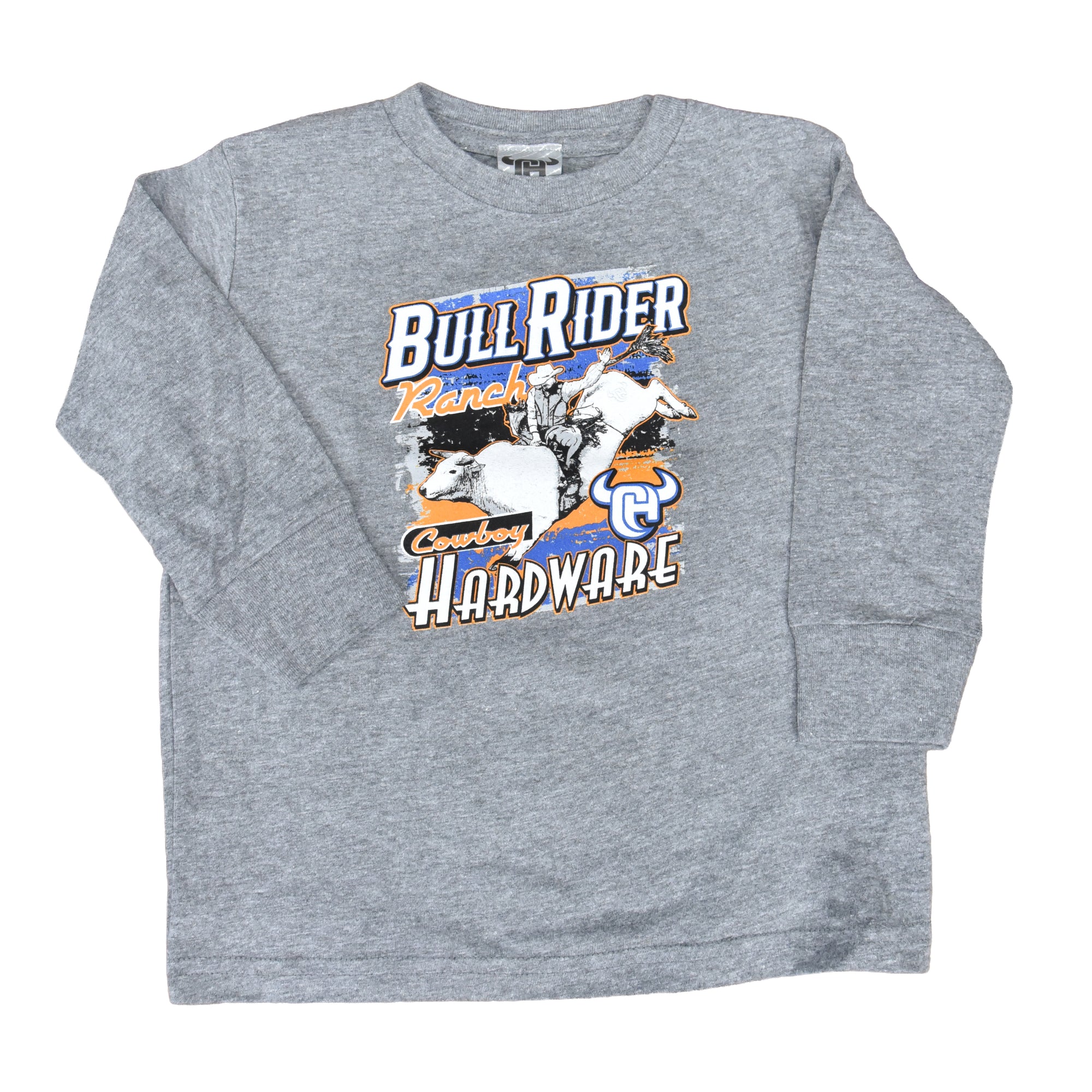 Toddler Boys CH Heather Granite "Bull Rider Ranch" Long Sleeve T-Shirt