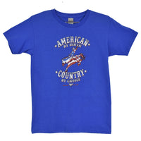 Boy's American by Birth Royal Blue Short Sleeve Tee from Cowboy Hardware