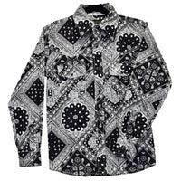 Boy's Bandana Black Long Sleeve Print from Cowboy Hardware