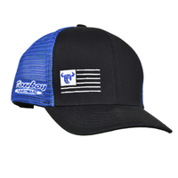 Boy's CH Black "Mini CH Bar Flag" Mesh Back Hat from Cowboy Hardware