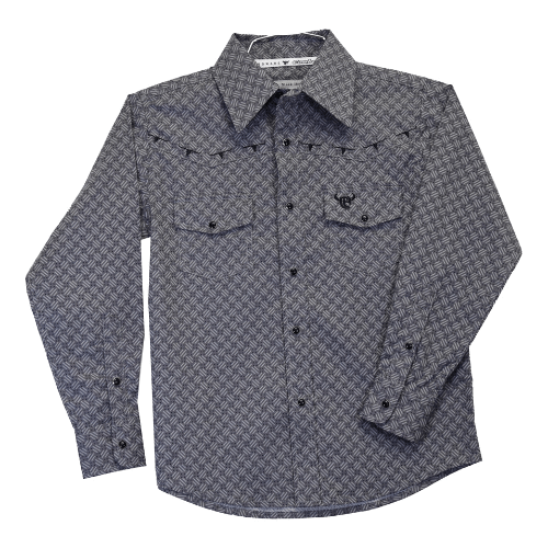Boy's Charcoal Gio Morse Short Sleeve Print from Cowboy Hardware