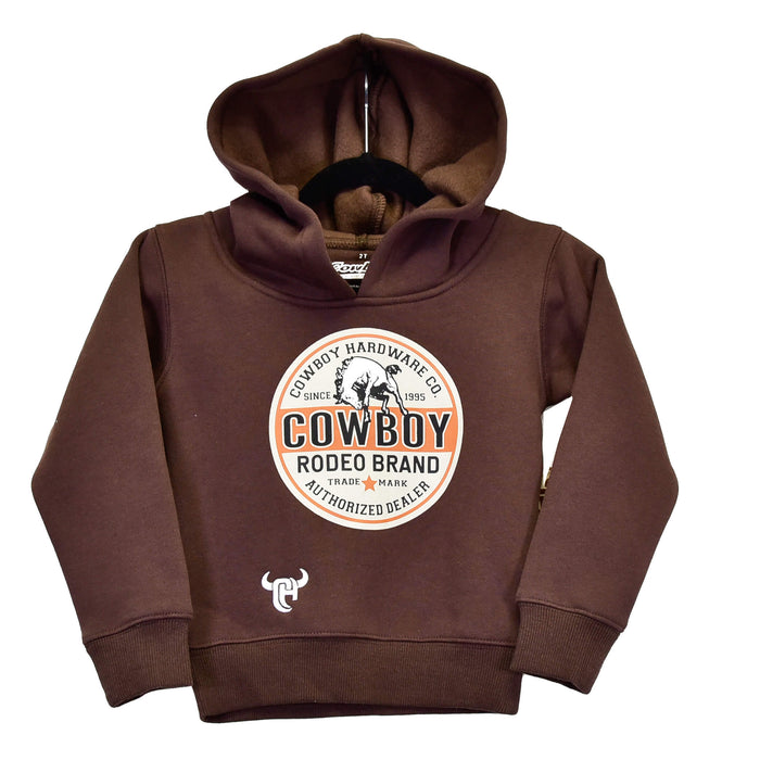 Boy's Cowboy Brand Dark Chocolate Fleece Hoody from Cowboy Hardware