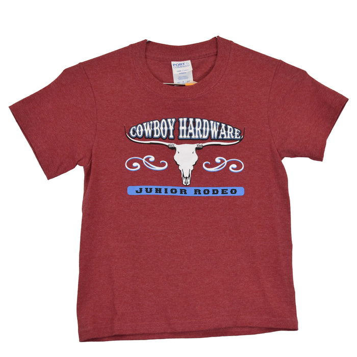 Boy's Junior Rodeo Red Heather Short Sleeve Tee from Cowboy Hardware