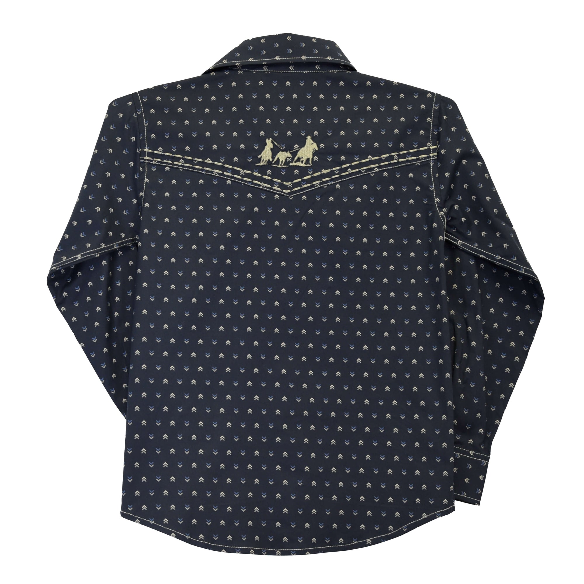 Boy's Muted Chevrons Black Long Sleeve Print from Cowboy Hardware