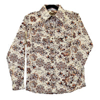 Boy's Peacock Paisley Brown Long Sleeve Print from Cowboy Hardware