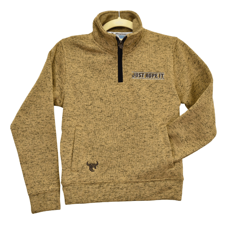 Boy's Tan Brown Just Rope It Speckle Fleece Cadet from Cowboy Hardware
