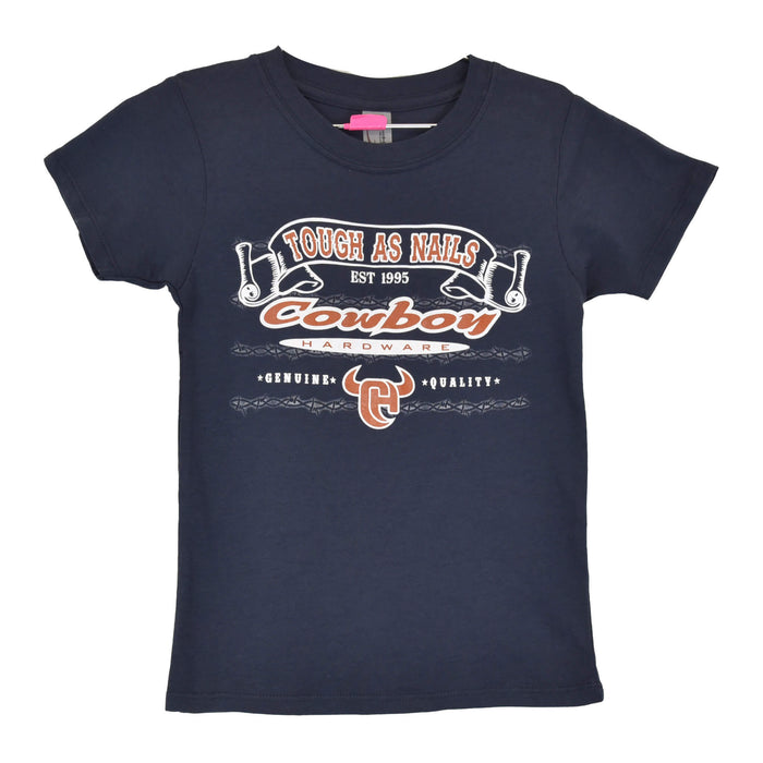 Boy's Tough as Nails Harbor Blue Short Sleeve Tee from Cowboy Hardware