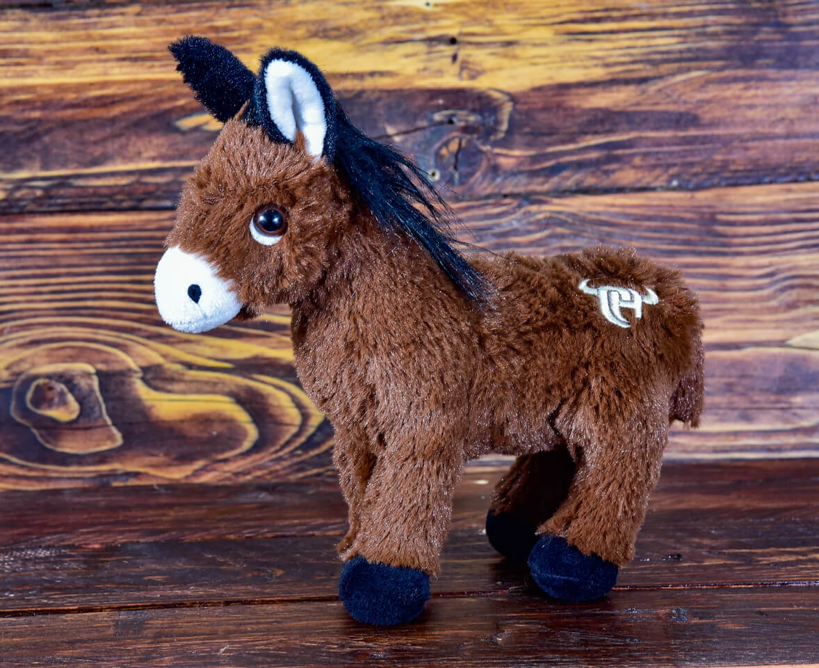 Cowboy Hardware Plush Brown Donkey