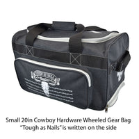 Small Cowboy Hardware Tough as Nails Wheeled Gear Bags in Grey and Light Grey