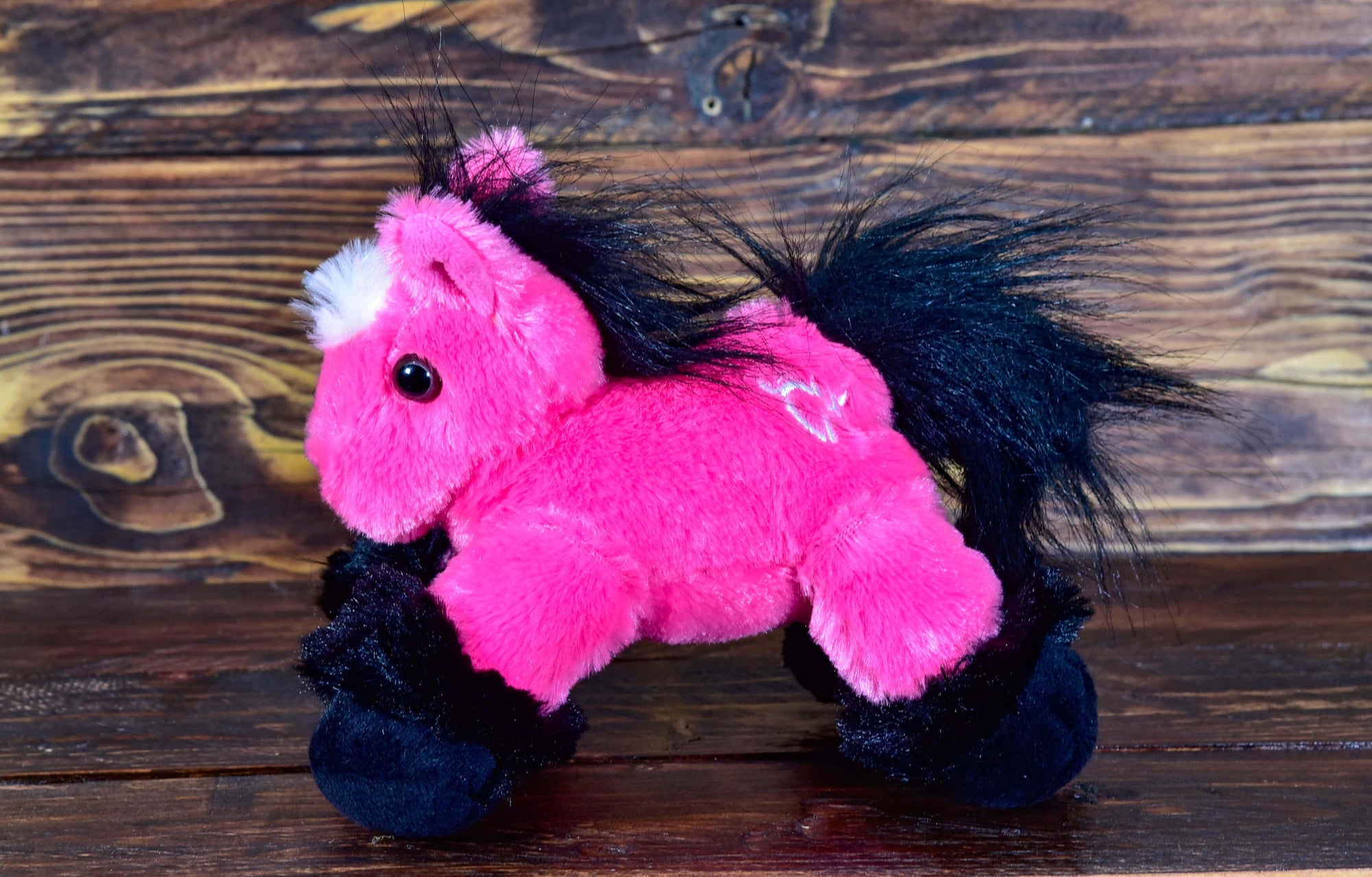 Cowgirl Hardware Plush Horse in Hot Pink & Black
