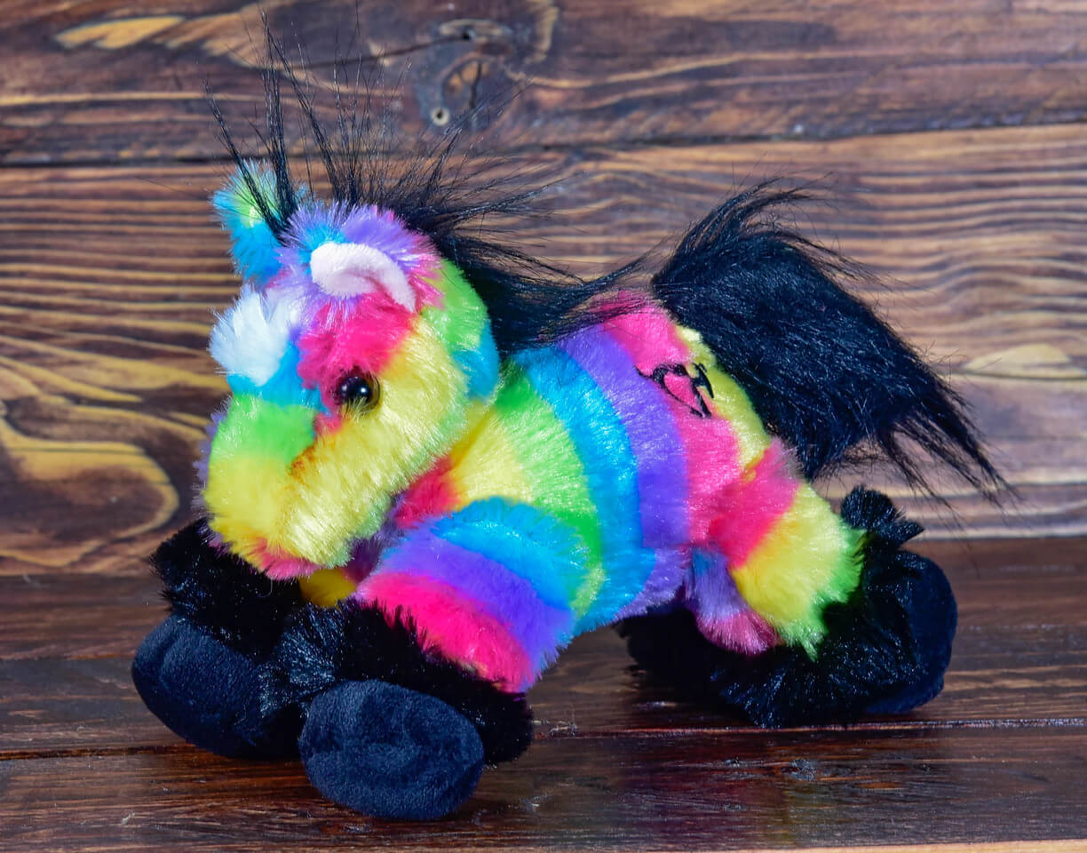 Cowgirl Hardware Plush Horse in Serape Rainbow