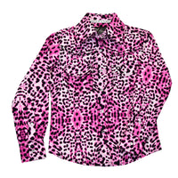 Girl's Cowgirl Hardware Berry Leopard Long Sleeve Print from Cowboy Hardware