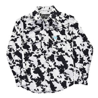 Girl's Cowgirl Hardware Black All Over Cowprint Long Sleeve Western Shirt from Cowboy Hardware