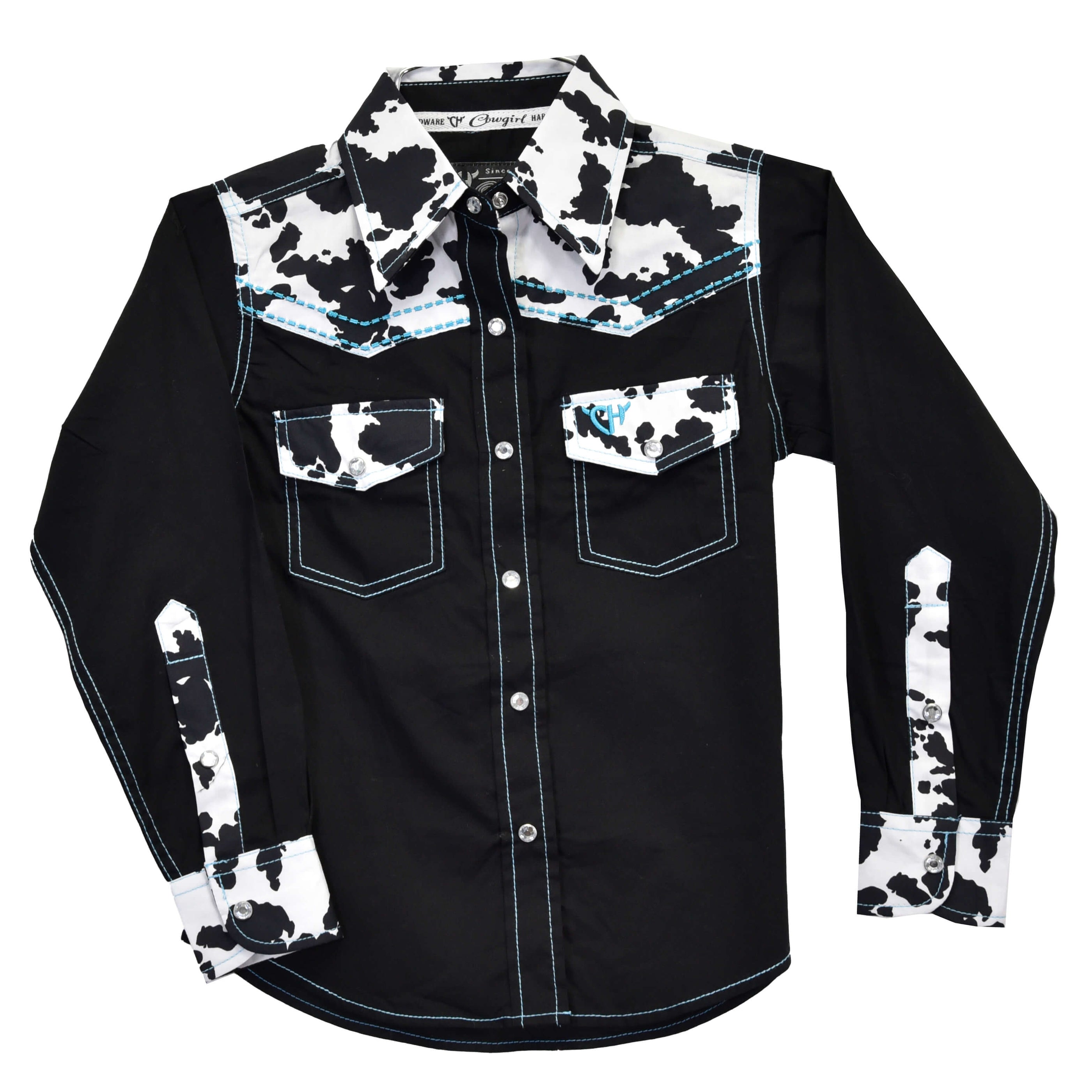 Girls Cowprint Yoke PS Vest by Cowboy Hardware main image 1