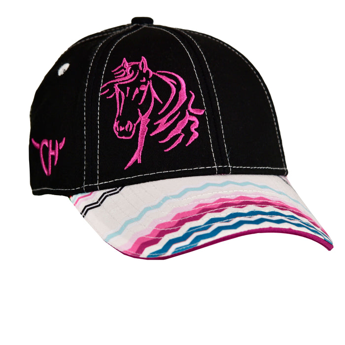 Girl's Cowgirl Hardware Black "Zag Serape Bella Horse" Cap - Velcro from Cowboy Hardware