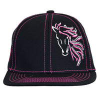 Girl's Cowgirl Hardware Black "Blaze Horse" Hat from Cowboy Hardware
