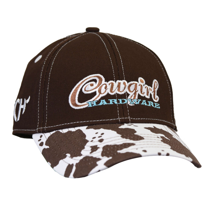 Girl's Cowgirl Hardware Classic Logo Cowprint Velcro Cap from Cowboy Hardware