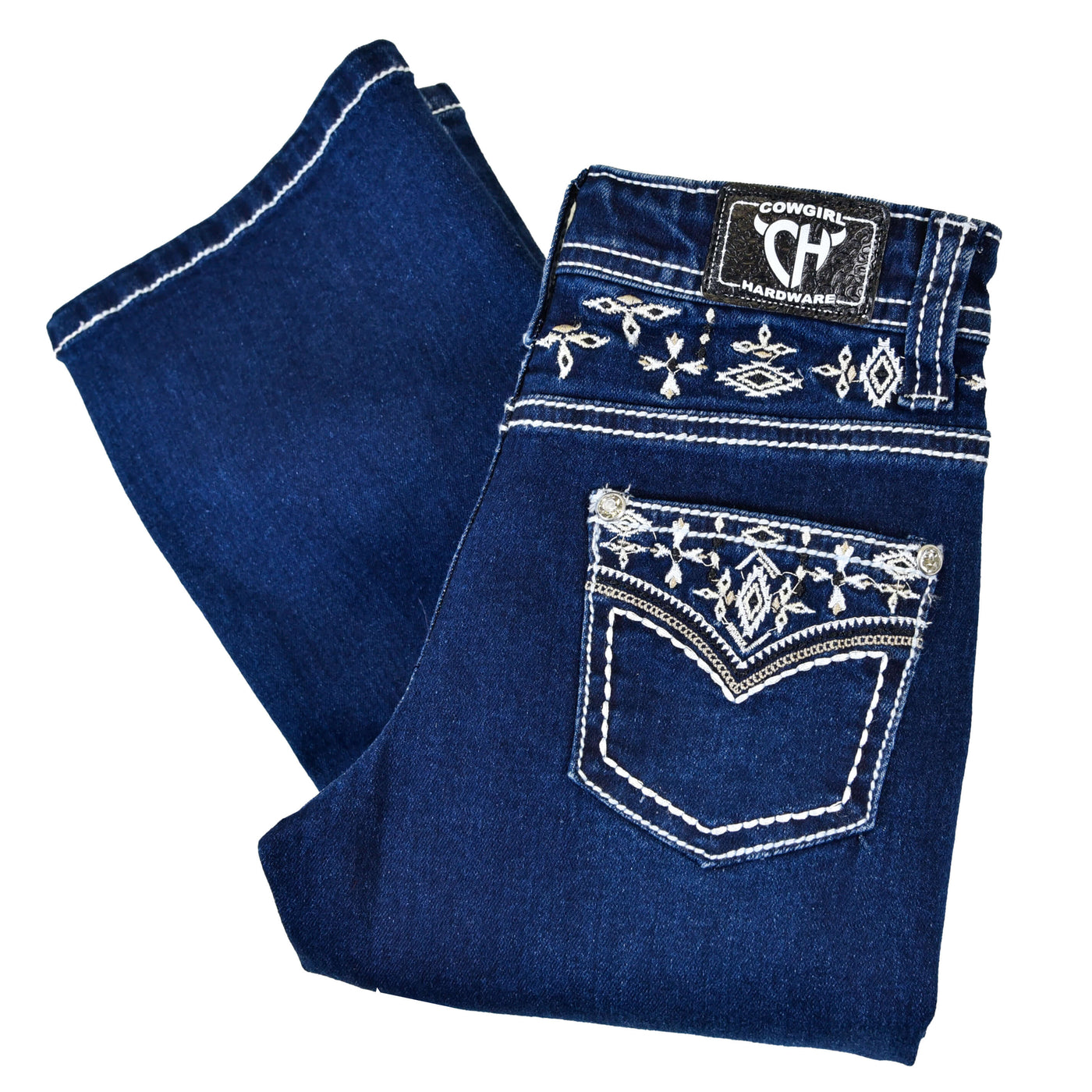 Girls All Leopard Double Ruffle Jean by Cowboy Hardware main image 1
