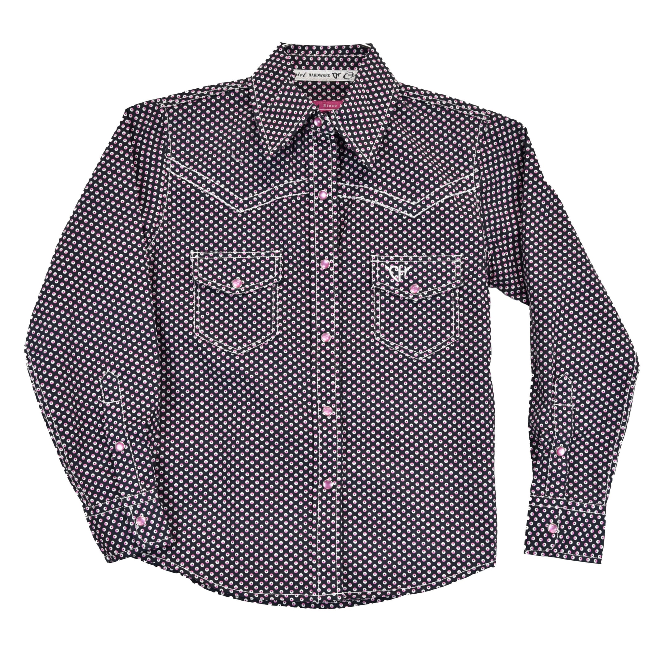 Girls Turquoise Floral Pattern L/S Print Shirt by Cowboy Hardware main image 0