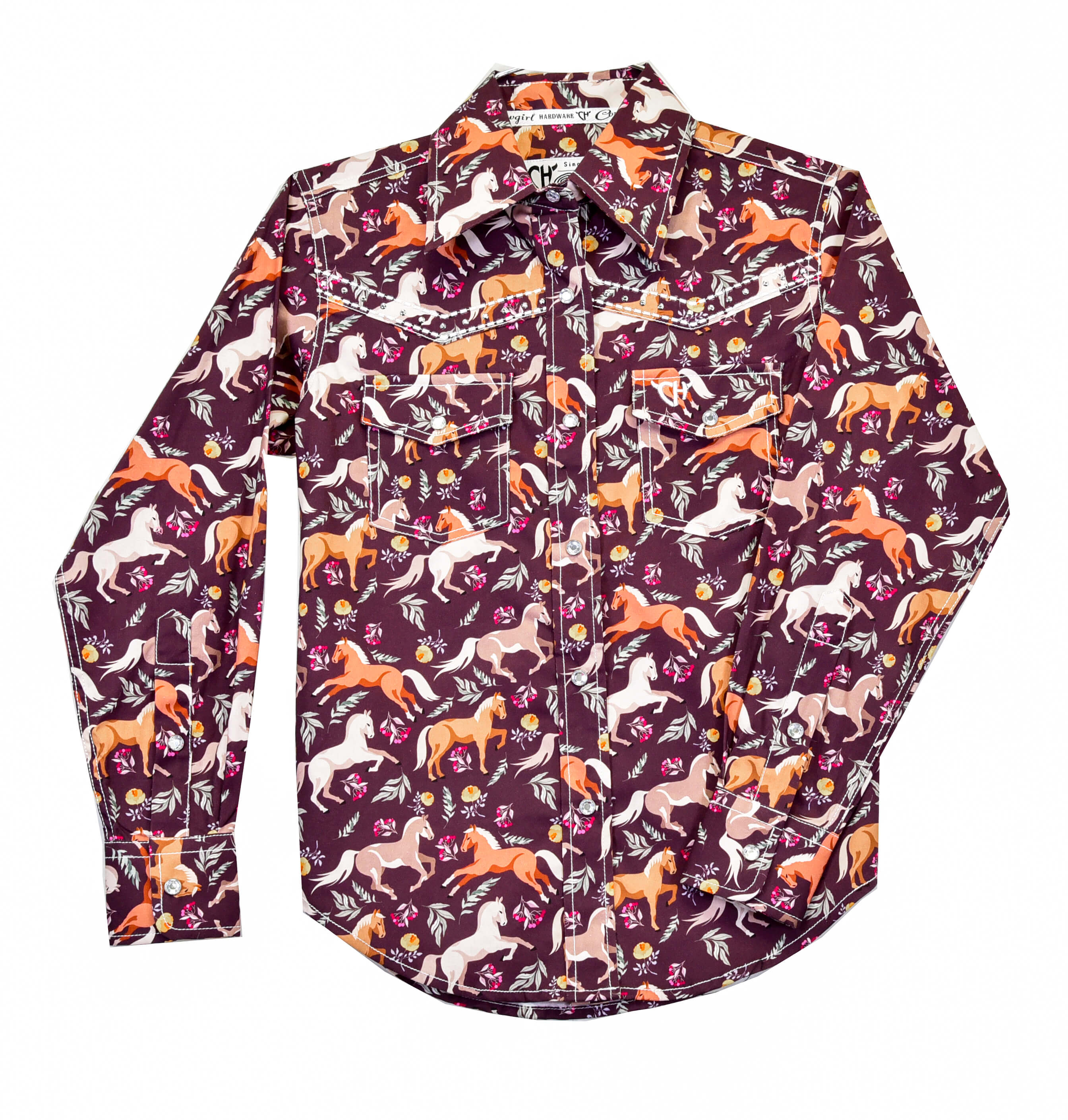 Girls Branding Irons L/S Print Shirt by Cowboy Hardware main image 1