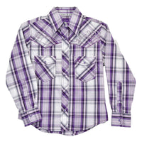 Girl's Cowgirl Hardware Purple Dutton Long Sleeve Western Shirt from Cowboy Hardware