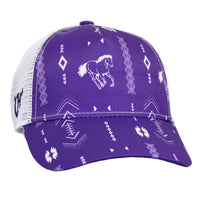 Girl's Cowgirl Hardware Purple "Leopard Triple Horse" Hat from Cowboy Hardware