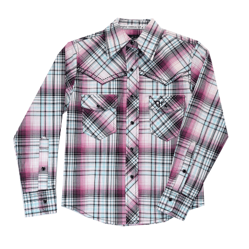 Girl's Cowgirl Hardware Rose and Mint Shedua Long Sleeve Print from Cowboy Hardware
