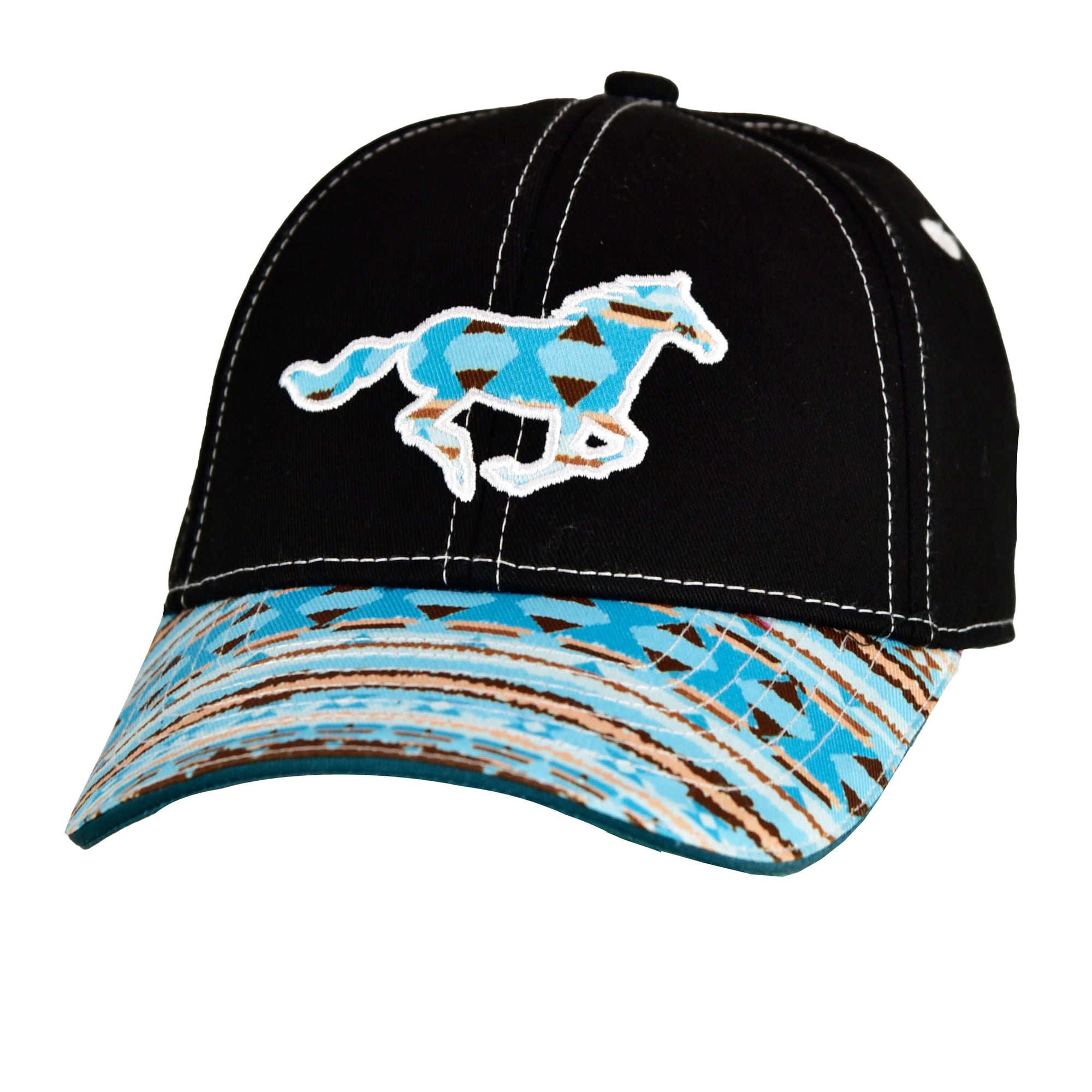 Girl's Cowgirl Hardware Turquoise "Painted Desert Horse" Cap - Velcro from Cowboy Hardware
