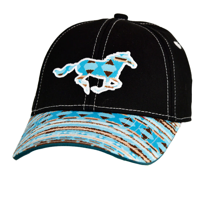 Girl's Cowgirl Hardware Turquoise "Painted Desert Horse" Cap - Velcro from Cowboy Hardware