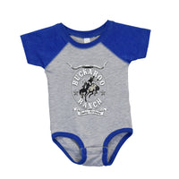 Infant Boy's CH Royal Blue "Buckaroo Ranch" Romper/Onesie Short Sleeve T-Shirt from Cowboy Hardware