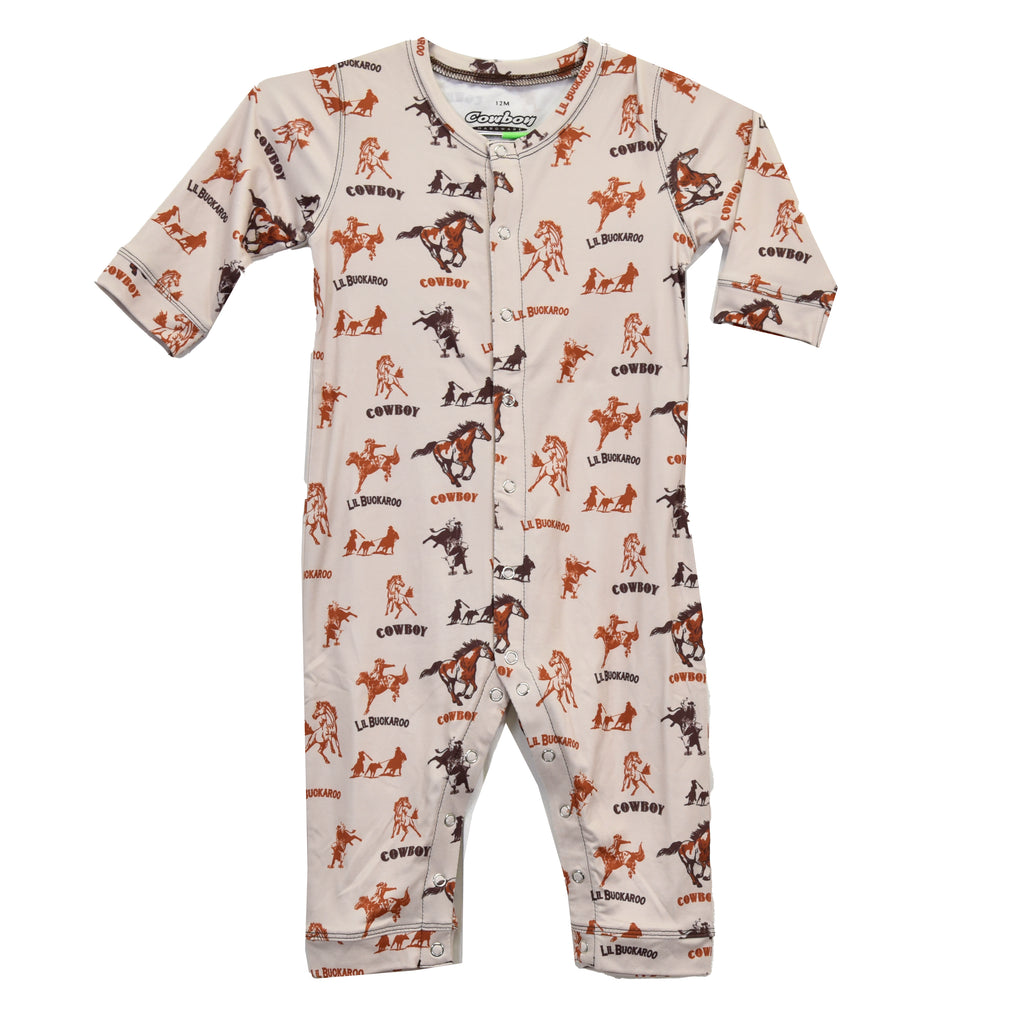 Infant Boy's CH Sand "Buckaroo Cowboy" Romper