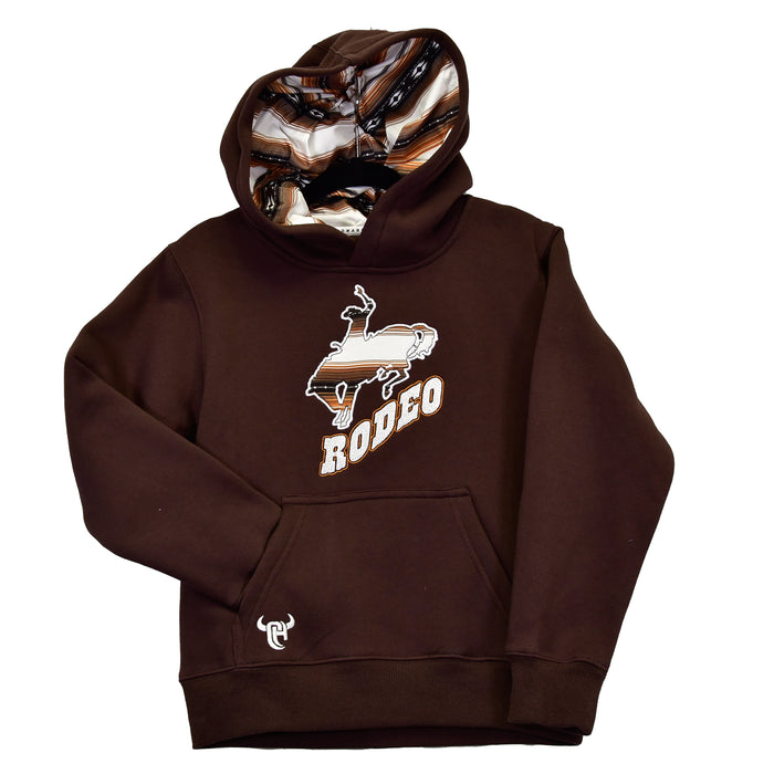 Infant Boys Dark Chocolate Rodeo Bronc Fleece Hoody from Cowboy Hardware