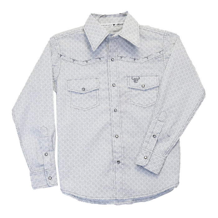 Infant Boys Gio Morse White Short Sleeve Print from Cowboy Hardware