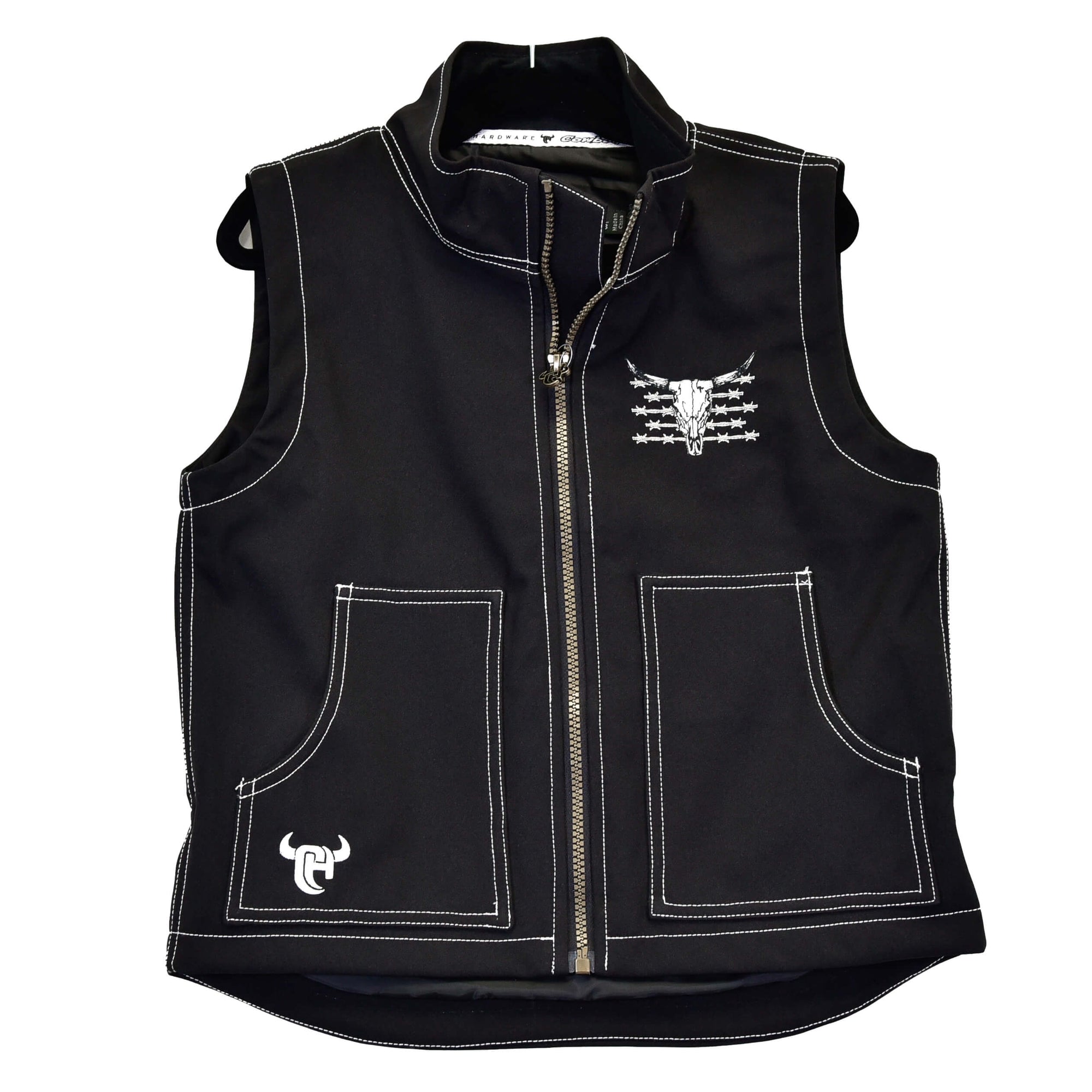 Infant Boys Live Free Black Tech Woodsman Vest from Cowboy Hardware