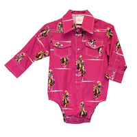Infant Girl's CH Berry "Vintage Cowgirl" Long Sleeve Romper/Western Shirt from Cowboy Hardware