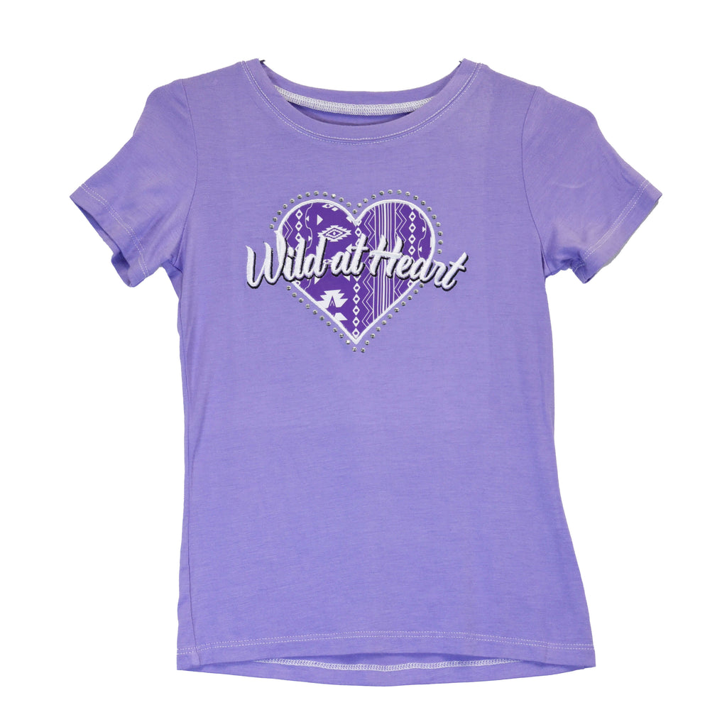 Infant & Toddler Girl's Lilac Wild at Heart Crew Neck S/S Top