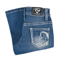 Infant Girls Cowgirl Hardware Medium Washed Peeking Horse Jeans from Cowboy Hardware