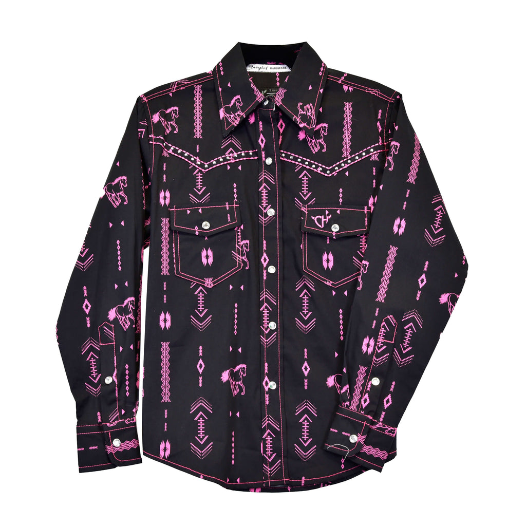 Infant-Girls-Horse-Aztec-Black