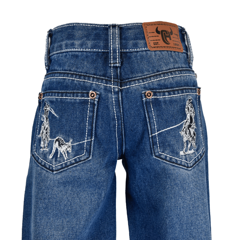 Infant/Toddler Boy's "Team Roper" Medium Washed Jeans from Cowboy Hardware