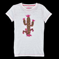 Infant & Toddler Girl CH "Leopard Cactus" White Short Sleeve Shirt from Cowboy Hardware