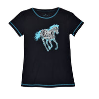 Infant & Toddler Girl CH "Ride Horse" Black Short Sleeve Shirt from Cowboy Hardware