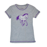 Infant & Toddler Girl CH "Ride Horse" Heather Gray Short Sleeve Shirt from Cowboy Hardware