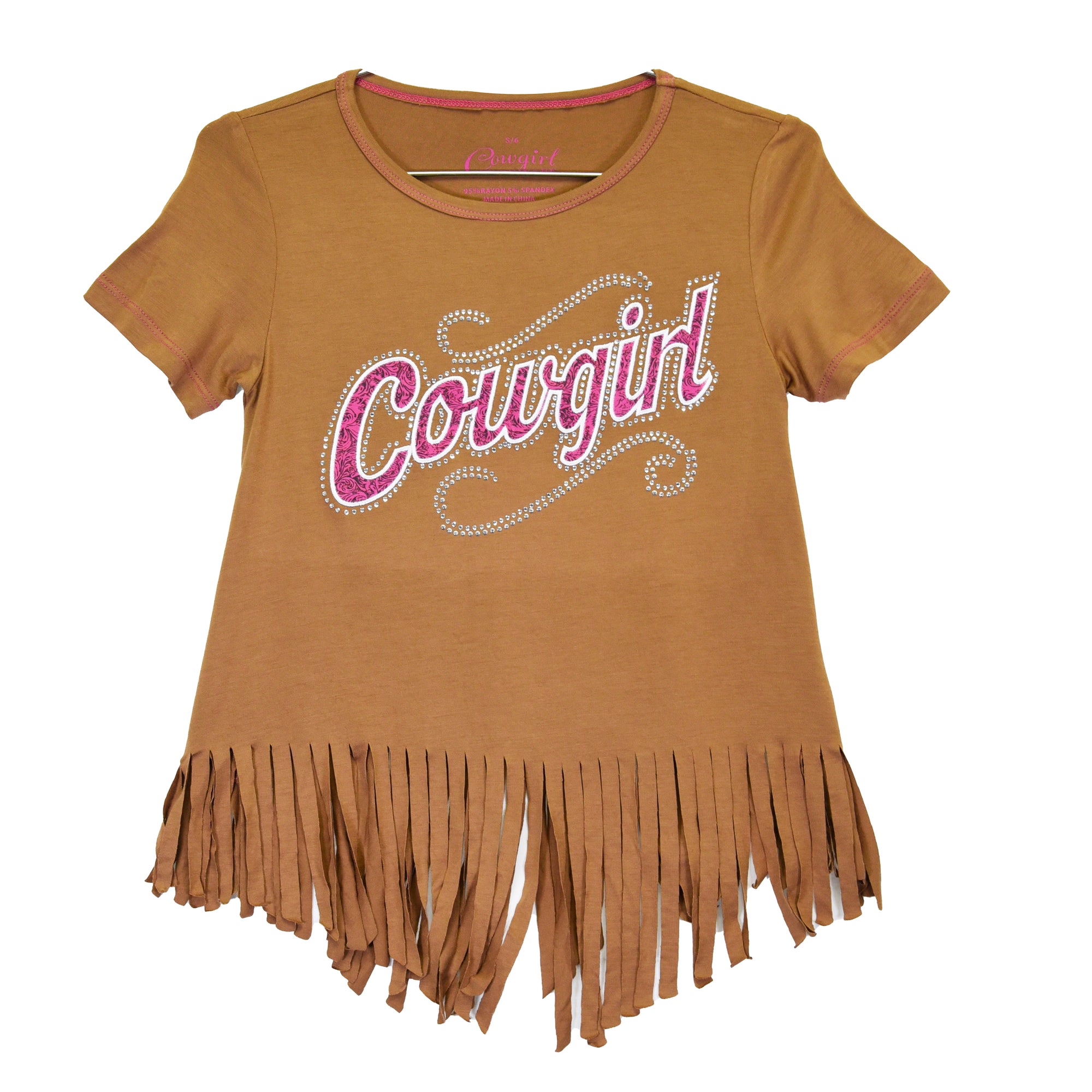Infant & Toddler Girl CH "Tooled Sassy Cowgirl" Suede Short Sleeve Shirt from Cowboy Hardware