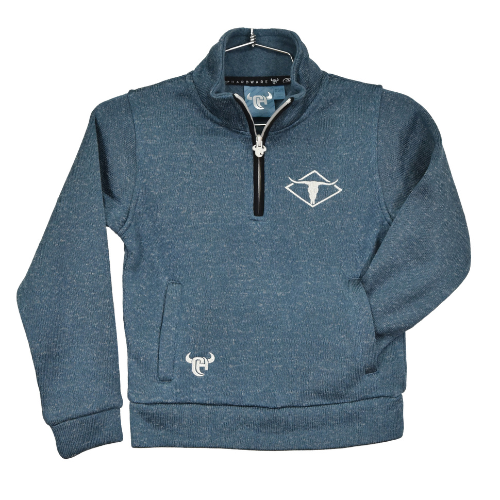 Infant/Toddler Boy's Blue Heather "Diamond Skull" Fleece Cadet from Cowboy Hardware
