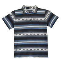 Infant/Toddler Boy's CH Black "Striped Aztec" Short Sleeve Polo Shirt from Cowboy Hardware