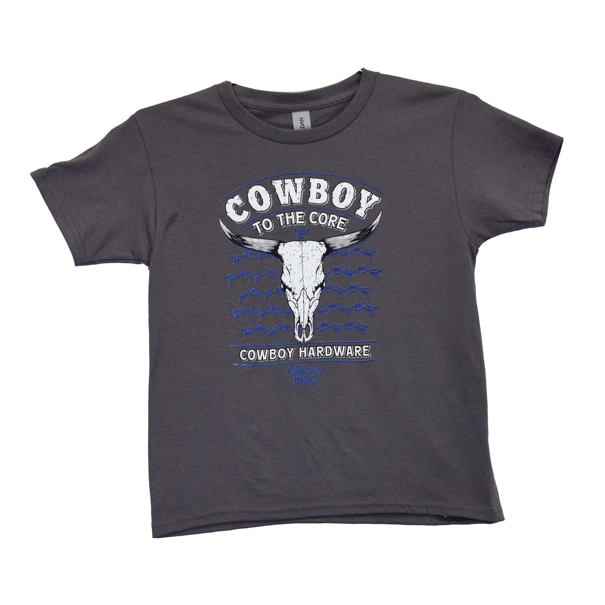 Infant/Toddler Boy's CH Charcoal "Cowboy to the Core" Short Sleeve T-Shirt from Cowboy Hardware
